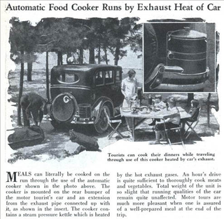 Illustration for article titled 1930s Steam Cooker Uses Car Exhaust To Cook For, Poison Your Family